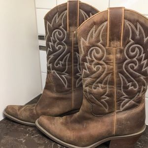 Leather upper western boots